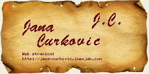 Jana Ćurković vizit kartica